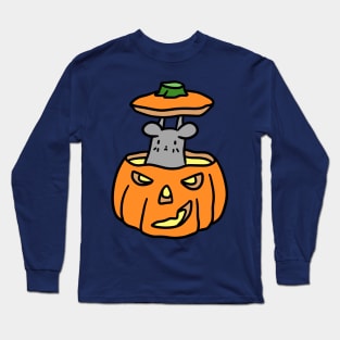 Jack O Lantern Mouse Long Sleeve T-Shirt